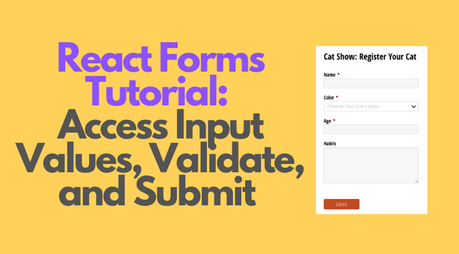 React Forms Tutorial: How to Access Input Values, Validate, and Submit Forms