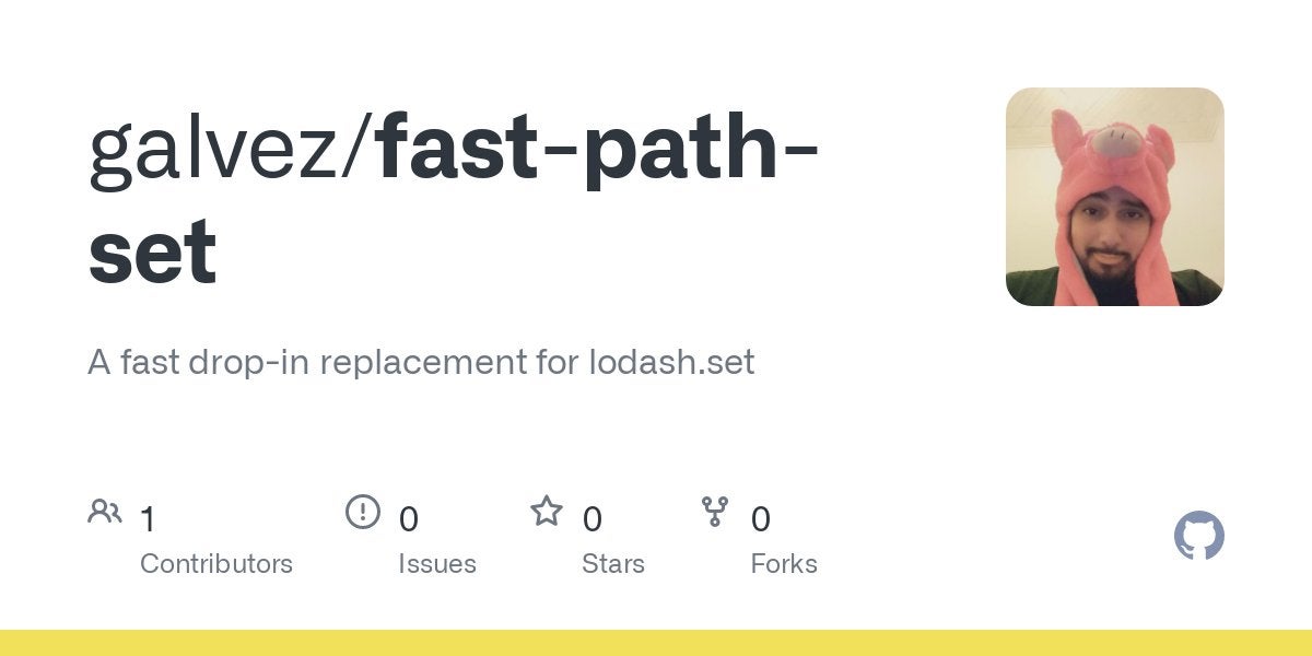 fast-path-set: 3x faster drop-in replacement for lodash.set