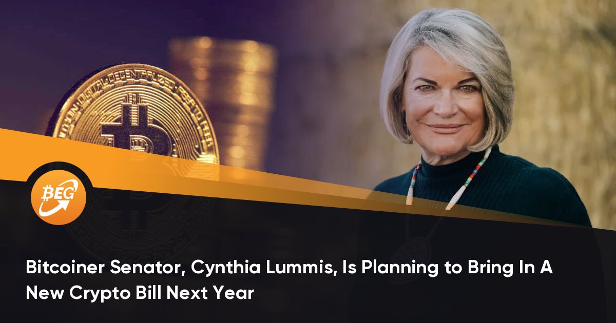 Bitcoiner Senator, Cynthia Lummis, Is Planning to Bring In A New Crypto Bill Next Year