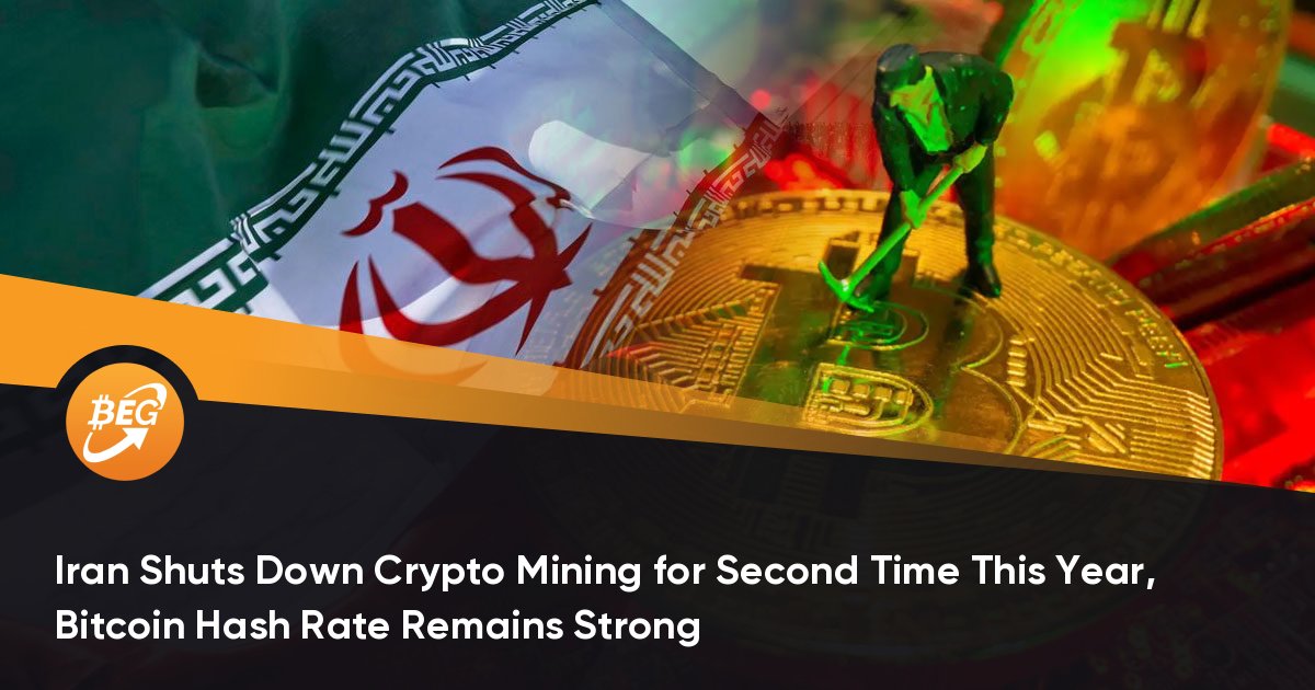 Iran Shuts Down Crypto Mining for Second Time This Year, Bitcoin Hash Rate Remains Strong