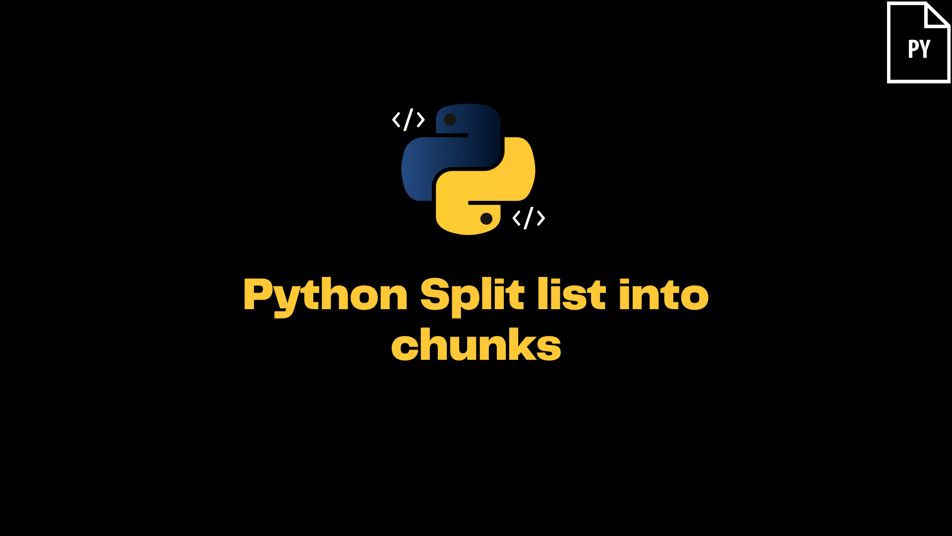 ItsMyCode: Python Split list into chunks